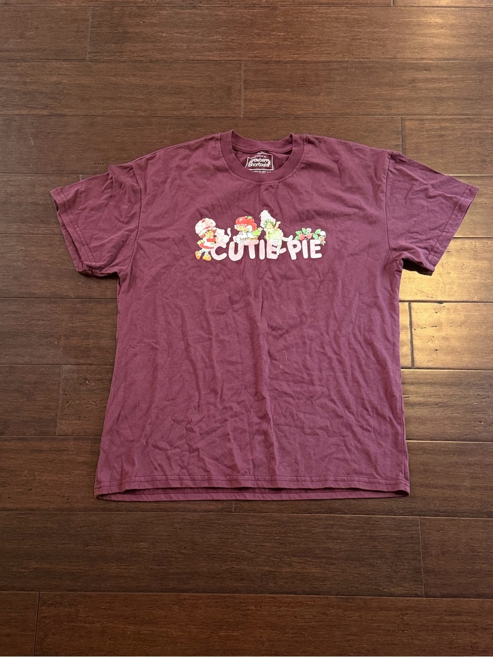 Strawberry Shortcake "Cutie Pie" Burgundy T-shirt